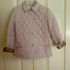 Burberry light pink quilted jacket